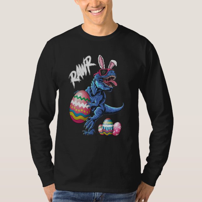 Rawr Easter Bunny Dinosaur Happy Eastrawr Boys Tod T-Shirt (Front)