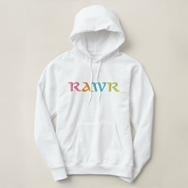 RAWR EMBROIDERED HOODIE (Design Front)
