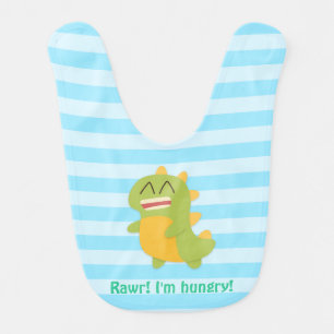 Rawr! Funny Cute Dinosaur for Baby Boy Bib