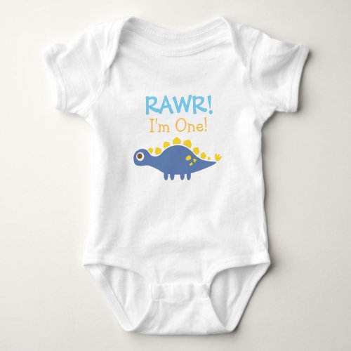 Rawr I am One Cute Dinosaur for Babies Baby Bodysuit