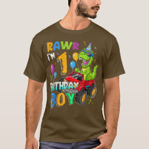 Rawr I'm 1st Birthday Boy 1 Year Old Dinosaur Mons T-Shirt