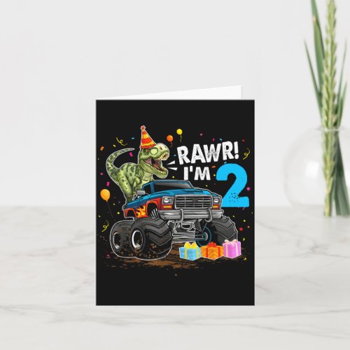 Rawr I'm 2 2nd Birthday T Rex Dinosaur Funny Party