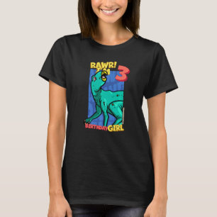 Rawr I'm 3 Birthday Girls 3rd Birthday Dino Zephyr T-Shirt