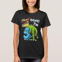 Rawr I'm 5 5th Birthday T Rex Dinosaur Funny Party
