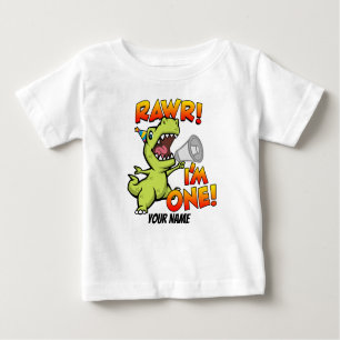 Rawr I'm One Dinosaur Baby T-Shirt