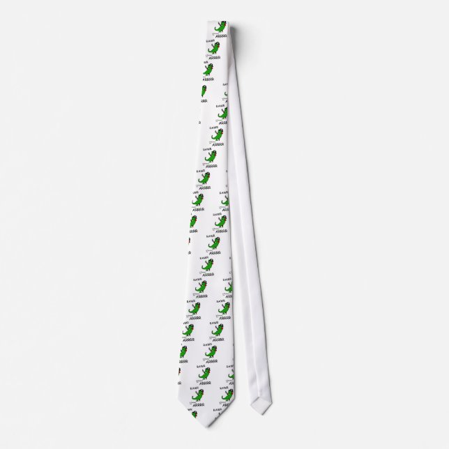 RAWR is Dinosaur for ARRR (Pirate Dinosaur) Tie (Front)