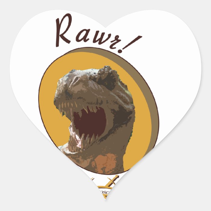 Rawr it means I love you in dinosaur Sticker