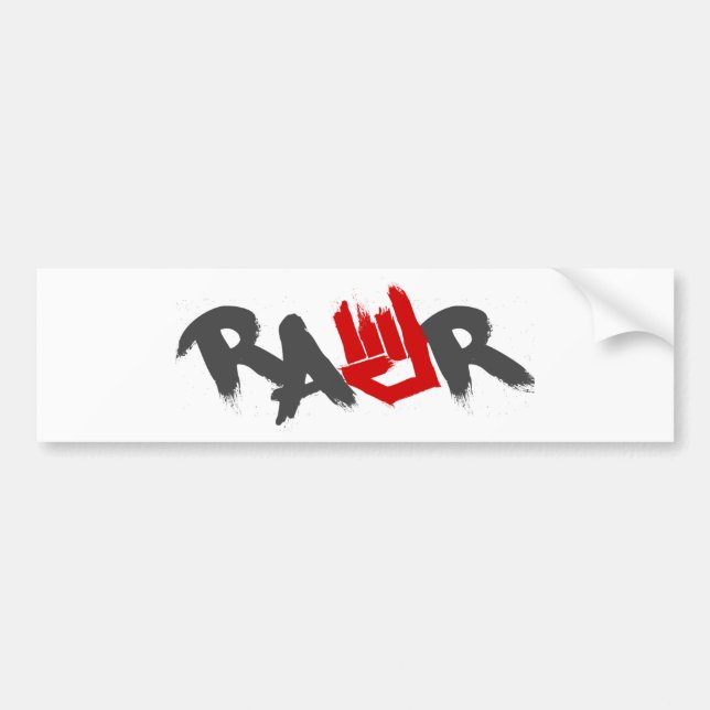 Rawr Logo - Emo, goth, alternative, rock, grunge Bumper Sticker (Front)