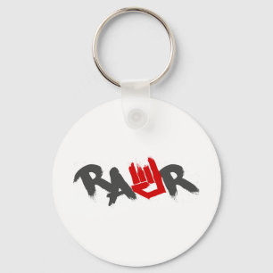 Rawr Logo - Emo, goth, alternative, rock, grunge Keychain