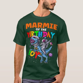 Rawr Marmie Of The Birthday Boy Astronaut Riding D T-Shirt