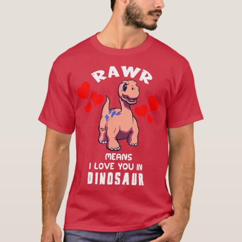 Rawr Means I Love You In Dinosaur Baby Brontosauru T_Shirt