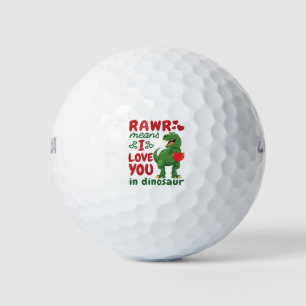 Rawr Means I Love You In Dinosaur Golf Balls