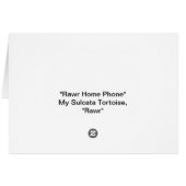 Rawr Phone Home Cards (Back Horizontal)