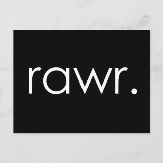 rawr postcard