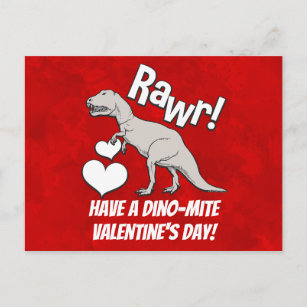 Printable Dinosaur Valentines Day Cards for kids - Boy Trex