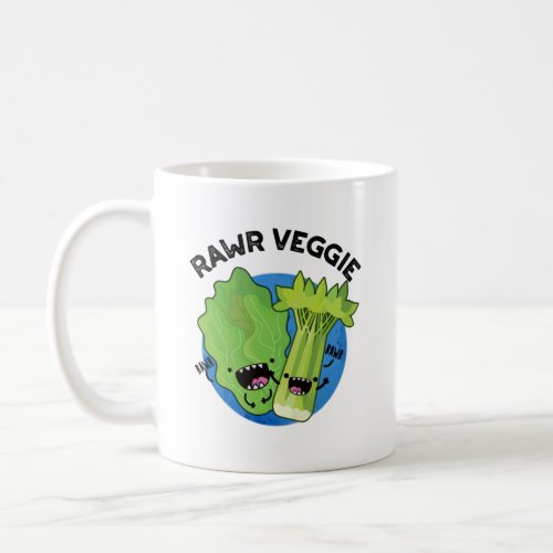 Rawr Veggie Funny Food Pun Coffee Mug