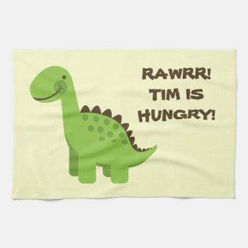 Rawrr! Hungry Dinosaur! Kitchen Towel by ne1512BLVD at Zazzle