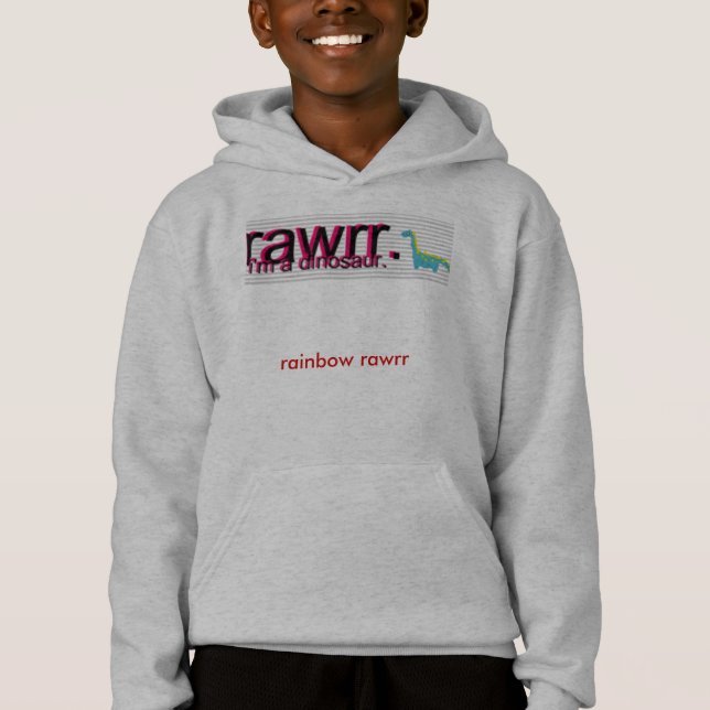 rawrr, rainbow rawrr hoodie (Front)