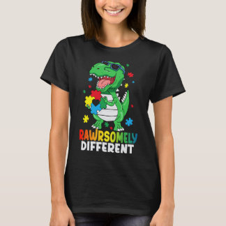 Rawrsomely Different Dinosaur Autism Awareness T-Shirt