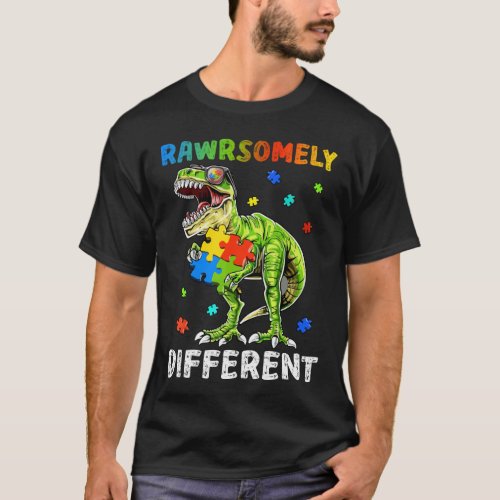 Rawrsomely_Different_Dinosaur_Autism_Awareness T_Shirt