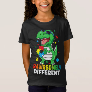 Rawrsomely Different Dinosaur Autism Awareness T-Shirt