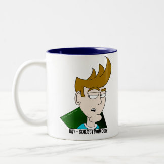Ray got mugged! - Right Handed Two-Tone Coffee Mug