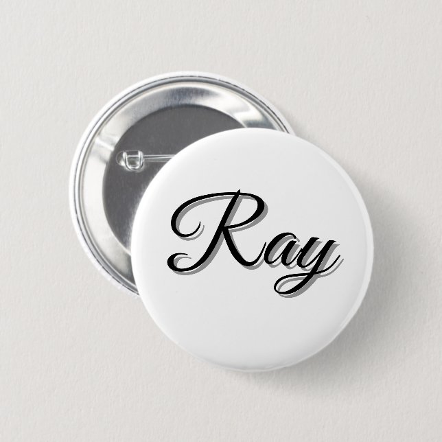 Ray Mens Name, Button (Front & Back)