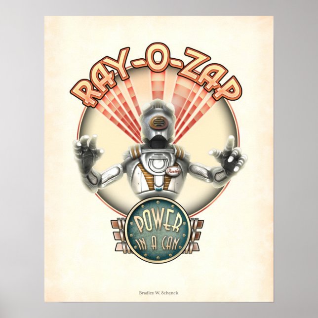 Ray-O-Zap Retro Robot poster (16x20") (Front)