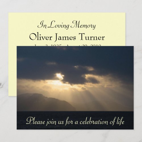 Ray of Light Memorial Service Announcement