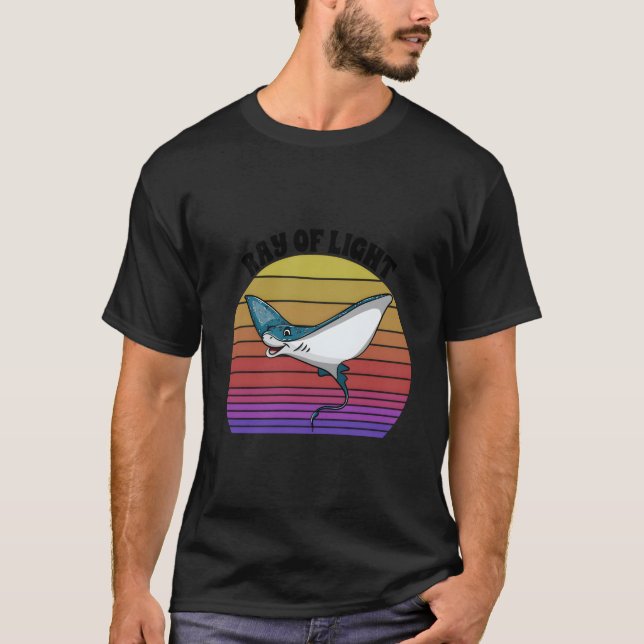 Ray Of Light Stingrays Sea Ocean Nature Underwater T-Shirt (Front)
