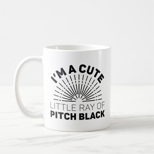 Ray Of Pitch Black Coffee Mug (Left)