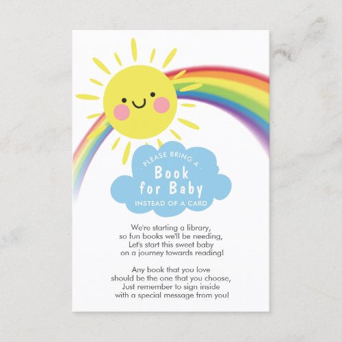 Ray of Sunshine Baby Shower Book for Baby Card