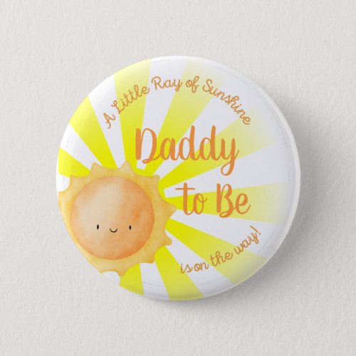 Ray of Sunshine Baby Shower Button _Customizable