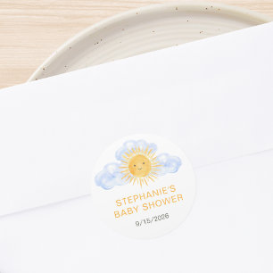 Ray Of Sunshine Baby Shower Classic Round Sticker