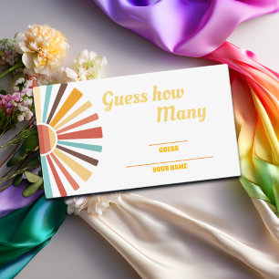 Ray of Sunshine Baby Shower Guess How Many Enclosure Card