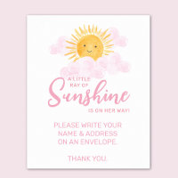 Ray Of Sunshine Baby Shower Name And Address