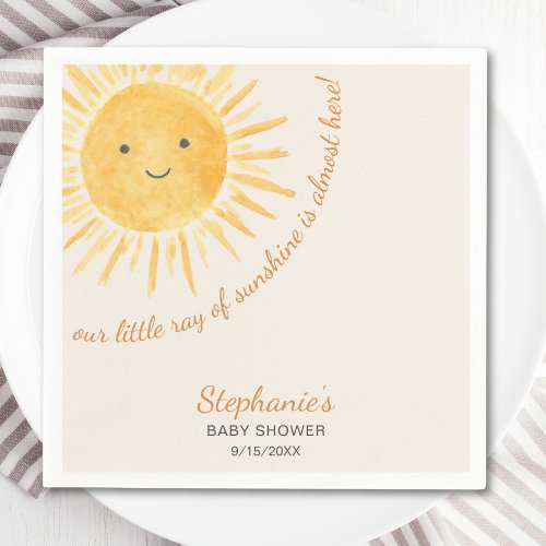 Ray Of Sunshine Baby Shower Napkins