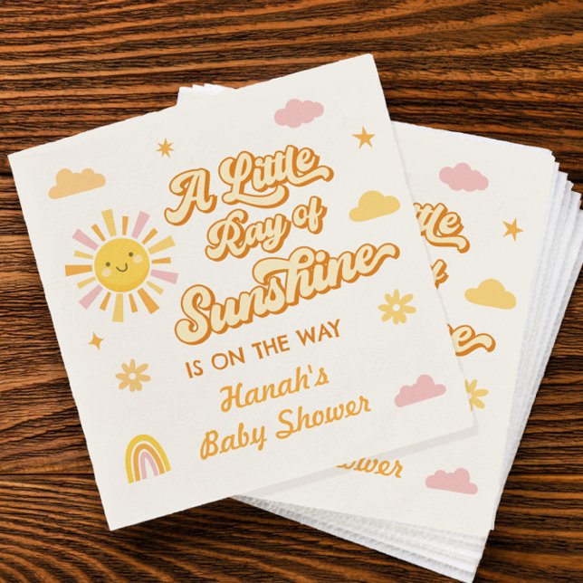 Ray of Sunshine Baby Shower Napkins (Creator Uploaded)