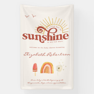 Ray of Sunshine   Boho Baby Shower  Banner