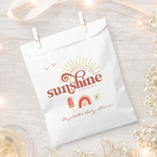 Ray of Sunshine Boho Baby Shower Favor Bag