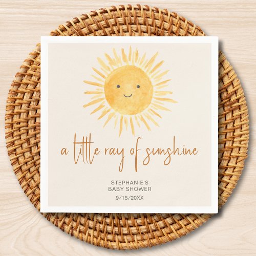  Ray Of Sunshine Boho Baby Shower Napkins