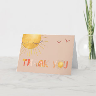 Ray of Sunshine Boho Summer Thank You Card