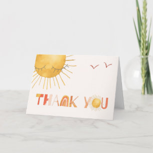 Ray of Sunshine Boho Summer Thank You Card