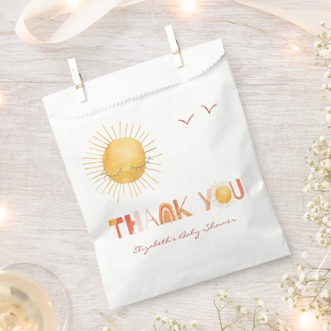Ray of Sunshine | Boho Summer Thank You  Favor Bag (Clipped)