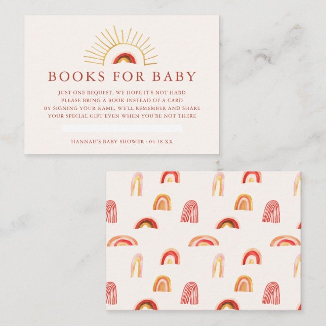Ray of Sunshine | Book Request Enclosure Card (Front/Back)