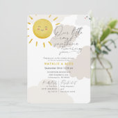 Ray of Sunshine Clouds Gender Neutral Baby Shower Invitation (Standing Front)