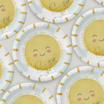 Ray of Sunshine Clouds Neutral Baby Shower  Paper Plates<br><div class="desc">Designed to match my Sunshine baby shower collection. Featuring a watercolor sun with soft pink clouds and the header "Our little rain of sunshine" in a hand-written typography. If you need another color or any extra piece that is not in the collection please let me know (Maria), I'm happy to...</div>