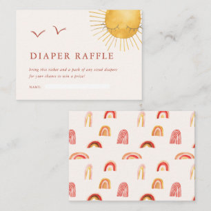 Ray of Sunshine Diaper Raffle Enclosure Card