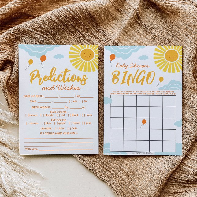 Ray of Sunshine Double Sided Baby Shower Games (Creator Uploaded)