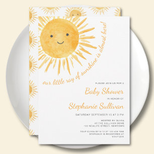 Ray of Sunshine Gender-Neutral Baby Shower Invitation